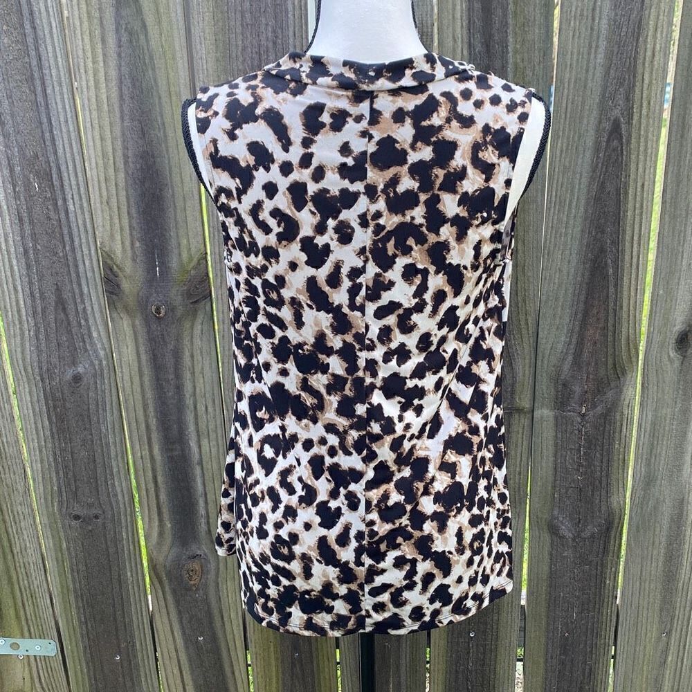 🔥3/$20🔥 Merona leopard print blouse size S - Picture 4 of 5